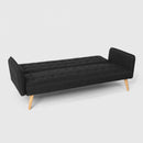 Divano Letto Clic Clac 172x86x80 cm in Tessuto Nero