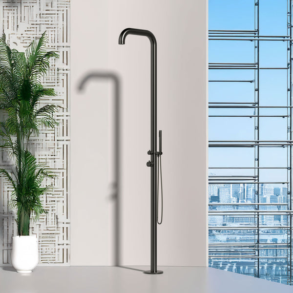 Doccia da Giardino in Acciaio Inox con Miscelatore e Doccino Sined Chia Canna di Fucile acquista