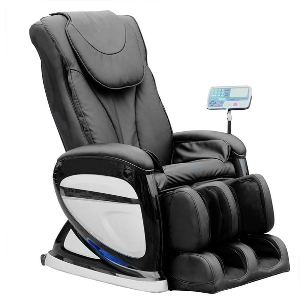 sconto Fauteuil de massage électrique Mira Relax en similicuir noir