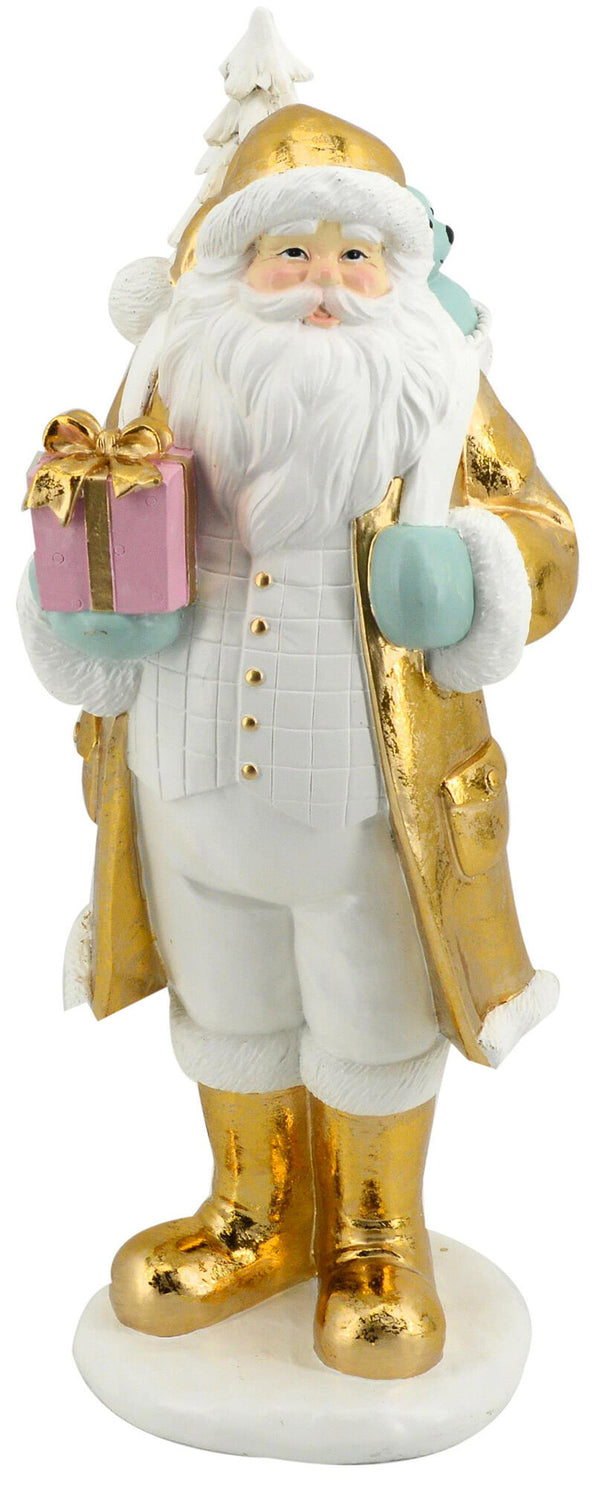 sconto Marionnette Père Noël H43 cm en Résine Adami Blanche et Dorée
