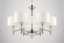 Lampadario Neoclassic in Metallo e Vetro Alicante Nickel