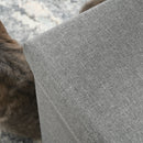 Cuccia per Gatti Pieghevole a Cubo con Cuscino e Tiragraffi 36.5x36.5x36.5 cm Grigio      