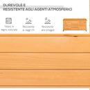 Baule da Esterno 127x56x60 cm Impermeabile con Base Rialzata in Legno di Abete Giallo Scuro      