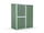 Cabane de jardin en tôle d'acier porte-outils 155x100x192 cm Enaudi Vert