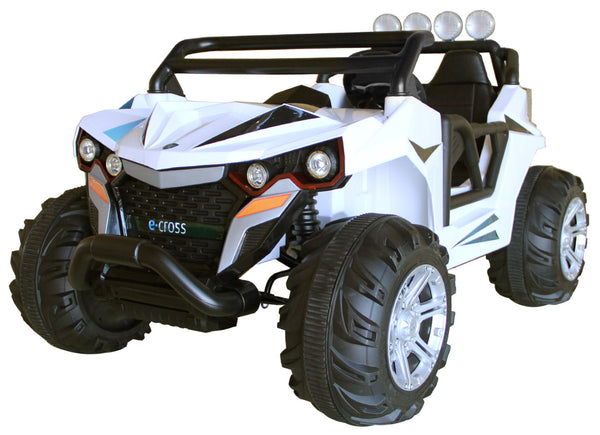 prezzo Voiture Electrique pour Enfants 12V 2 Places E-Cross Blanc