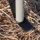 Paravento da Spiaggia Pieghevole Frangivista 540x150 cm in Poliestere con Barre in Acciaio Grigio   