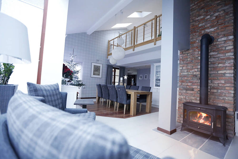 Stufa a Legna 6/13KW in Ghisa Flig Starkville 130 Nera