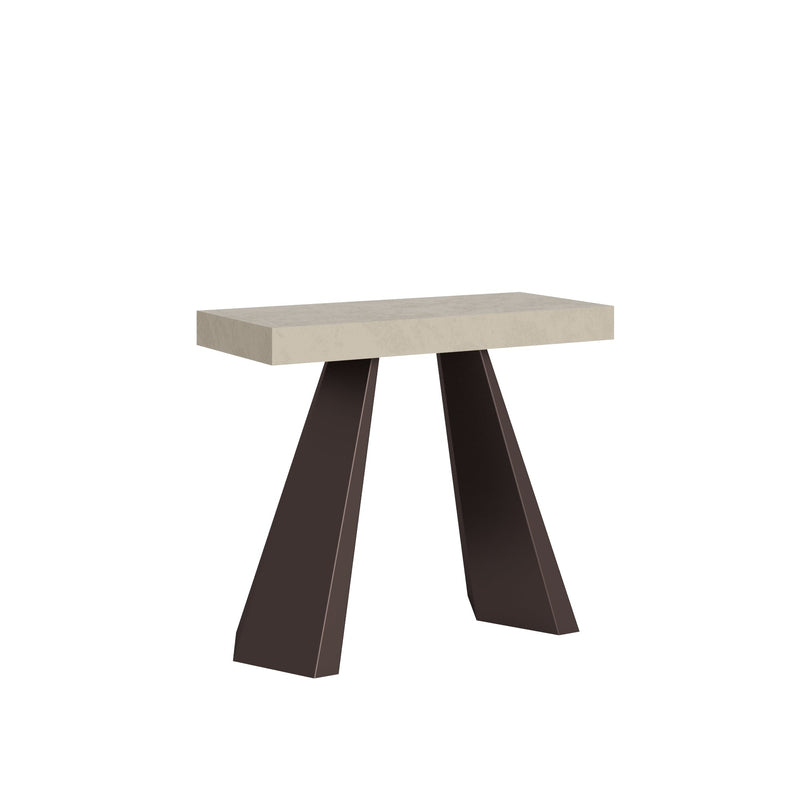 Consolle Allungabile 90-196x40x77 cm Diamante Small Cashmere Telaio Orso 