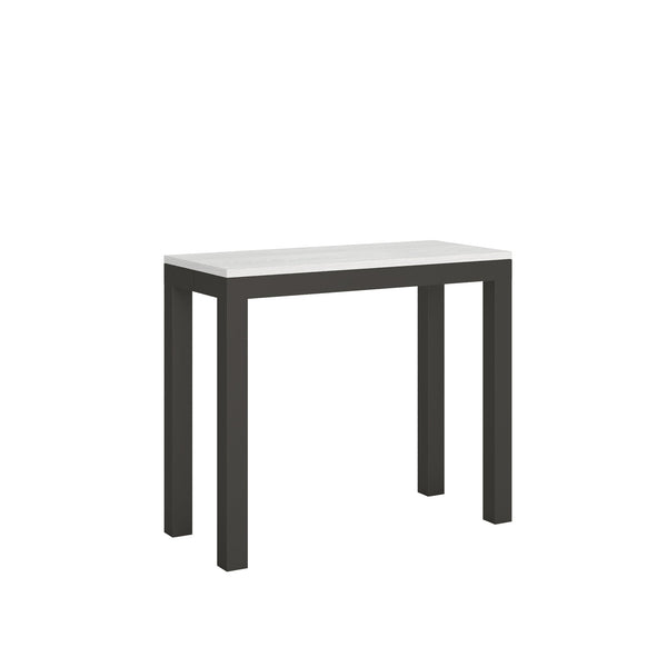 Console Extensible 90-300x40x77 cm en Mélamine Blanc sconto
