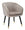 Fauteuil Paris 62x58x78 cm en Métal Éponge et Polyester Gris, Noir et Doré