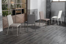 Set 4 Sedie 40x42xH96 cm in Similpelle Cleo Grigio Chiaro