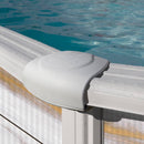 Piscina Ovale Fuori Terra 500x300xh132 cm in Acciaio e PVC Gre Groenlandia