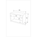 Libreria pensile Monroe 37x17x23 cm composta da 3 quadri 