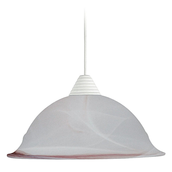 acquista Suspension D30 1xE27 Cadre Blanc Verre Albâtre Tabac E-Energy Lidia