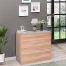 Cassettiera con 4 Cassetti in Legno 72x33.5x67 cm 