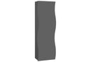 Armadio 1 Anta Onda 63x40x187,2 cm Finitura in Melamina Antracite Opaco 