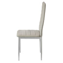 Set 4 Sedie 41x41x96 cm in Similpelle da Interno Grigie