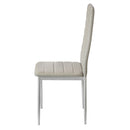 Set 6 Sedie 41x41x96 cm in Similpelle da Interno Grigie