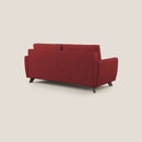 Divano Letto 3 Posti 208x97x96 cm in Tessuto Rosso