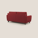 Divano Letto 3 Posti 208x97x96 cm in Tessuto Rosso