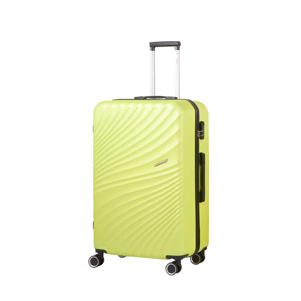 Trolley Valigia Grande Rigido 4 Ruote con Combinazione in ABS Ravizzoni Amalfi Verde Lime