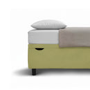 Letto Singolo Contenitore Imbottito Microfibra Tè Verde BoxMax Testata Vertical Varie Misure