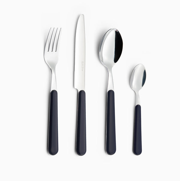 Servizio Set di Posate 24 pezzi in Acciaio Inox Eme Brio Blu 2 sconto