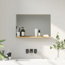 Specchio Bagno da Parete 60x12x40 cm con Mensola in Truciolato Legno   