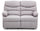 Canapé 2 places avec fauteuil inclinable manuel en tissu Karol gris