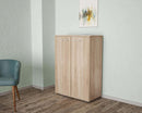 Mobiletto 2 Ante River 71x36x83 h cm in Truciolare bilaminato Quercia Chiaro