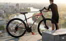 Bicicletta Mountain Bike MTB Ragazzo 29" 21V in Acciaio Nero e Rosso Fluo