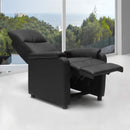 Poltrona Relax Reclinabile Manuale 75x95x103 cm in Similpelle Nero