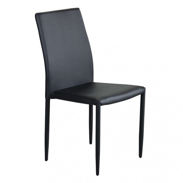 Chaise Cammie 41x50x91 h cm en simili cuir noir prezzo