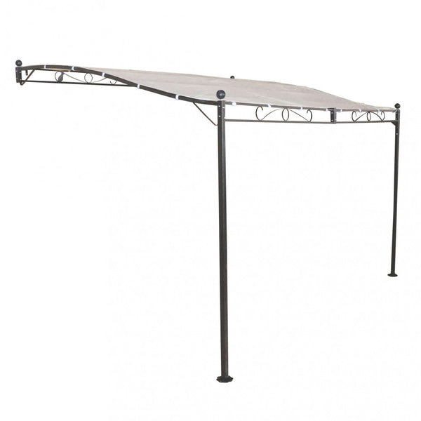 sconto Tonnelle Pergola Attachée 3,5x2,5m en Acier Anthracite