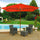 Parasol de Jardin Carré 3x3m Structure Bois Vorghini Terre Cuite
