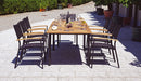 Tavolo Rettangolare Allungabile da Giardino 210x90 cm Voghini Vigo Nero