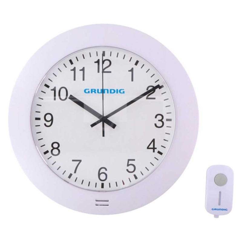 Orologio da Parete con Campanello Wireless Ø29 cm Grundig Bianco