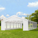 Tendostruttura con Pareti Removibili 12x6x3,2m in Acciaio e Polietilene Bianco
