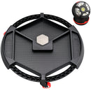 Vassoio Porta Utensili 52,5x42,5x11,5 cm Sottomacchina con 4 Ruote Luce LED e Base Magnetica in PU Nero