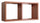 Etagère rectangulaire 2 compartiments muraux 70x30x23,7 cm en fibre de bois de cerisier Morgana Maxi