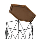 Set Tavolini Hexagon Rovere Nero