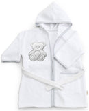 Accappatoio per Neonati 0-6 Mesi 50x30x2 cm in Spugna di Cotone Peluche Bianco