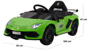 Macchina Elettrica per Bambini 12V con Licenza Lamborghini Aventador SVJ Small Verde