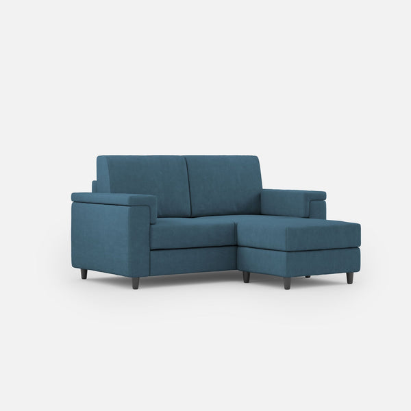 Divano 2 Posti con Pouf 168x145x85 cm Marrak in Tessuto Avio prezzo