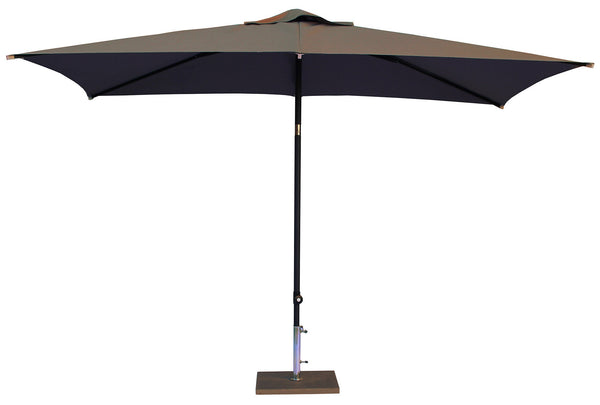 sconto Ombrellone da Giardino 3x2 m Palo Ø38 mm in Alluminio Tessuto Poliestere Trend Taupe