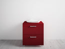 Mobile Cassettiera 2 Cassetti Soft Close in Legno in Melaminico 35x38x57cm TFT Samoa Rosso