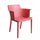 Fauteuil Cathy 60x58x76,5 cm en polypropylène rouge corail
