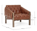 Poltrona Imbottita 83,5x81,5x76 cm in Similpelle Marrone