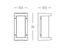 Lampada Applique Plafoniera Larga Colore Bianco per Esterno Linea Umbe Sovil