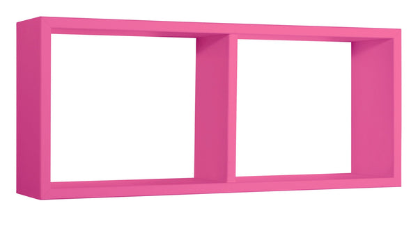 sconto Etagère rectangulaire 2 compartiments muraux 70x30x15,5 cm en fibre de bois Fuxia Morgana